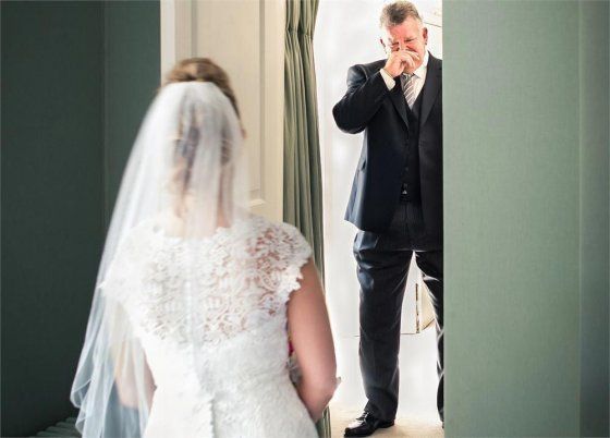 18 pais que viram suas filhas de vestido de noiva pela primeira vez! Quotes   